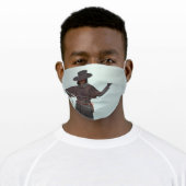 Face Mask with Plague Doctor Print (Worn)