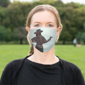 Face Mask with Plague Doctor Print (Outside)