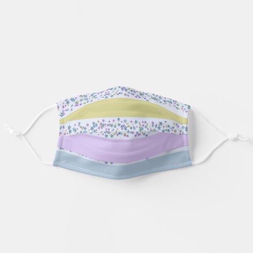 Face Mask with Striped Pastel Design