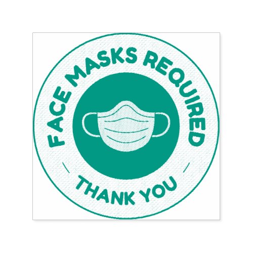 Face masks required _ self_inking stamp