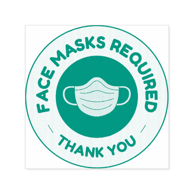 Face masks required - self-inking stamp | Zazzle