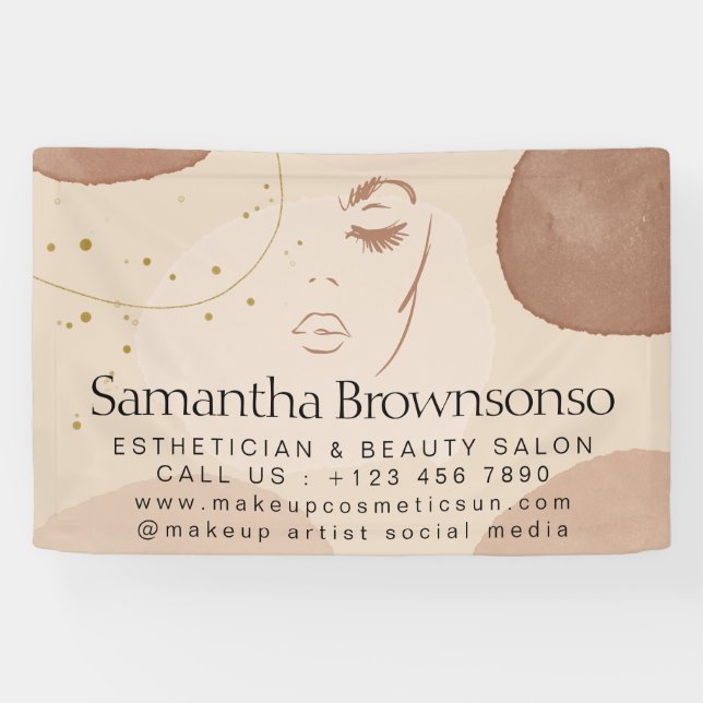 Face Neutral Earth Tone Esthetician Banner (Horizontal)