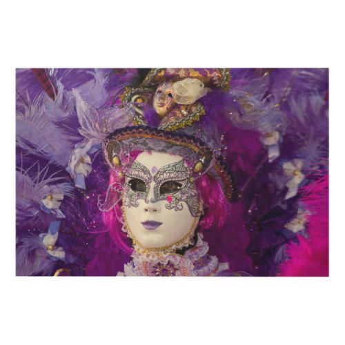 Face Of A Carnival Costume Venice Wood Wall Decor