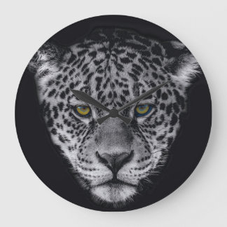 Face of a leopard large clock