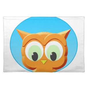 Face Of A Little Owl Cloth Placemat
