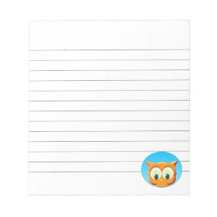 Face Of A Little Owl Lined Notepad