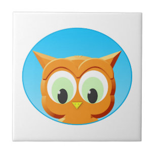 Face Of A Little Owl Tile
