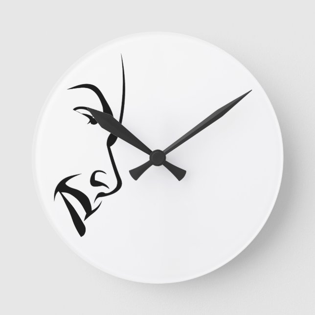 Face of a Woman Round Clock (Front)