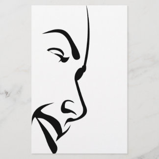 Face of a Woman Stationery