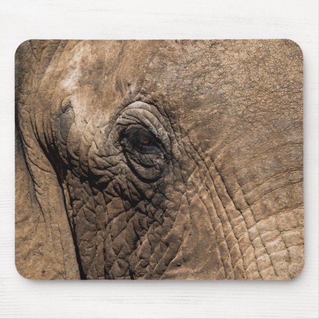 Face of an Elephant Mouse Pad (Front)