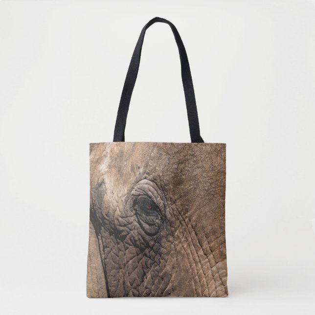 Face of an Elephant Tote Bag (Front)