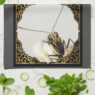 Face of Butterfly- CloseUp Monarch Kitchen Towel