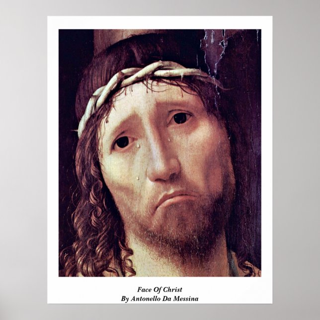 Face Of Christ By Antonello Da Messina Poster (Front)