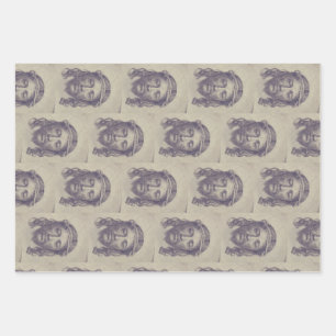 Face of Christ on St. Veronica's Veil Holy Face Wrapping Paper Sheets