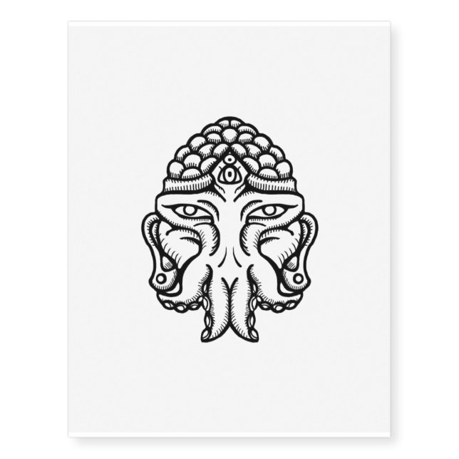 Face of Cthuda - Temporary Tattoo (Front)