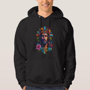 Face Of Jesus Christ Crown Of Thorns Catholic Fait Hoodie