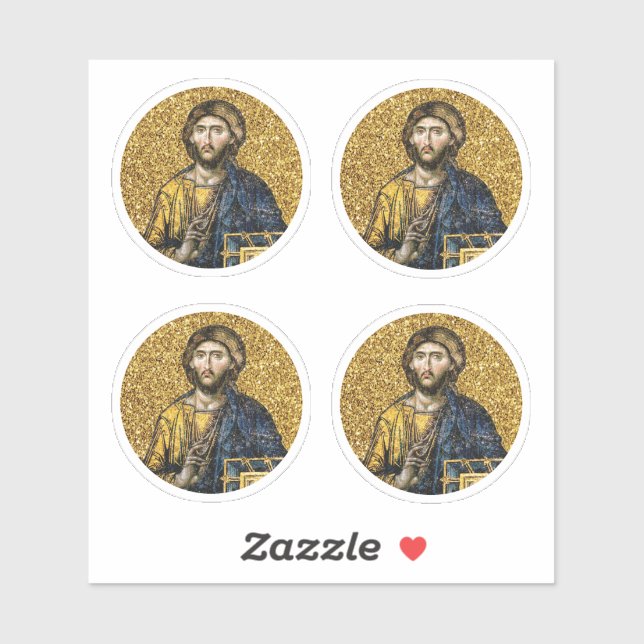 Face Of jesus Christ Orthodox Haga Sophia Icon Sticker (Sheet)