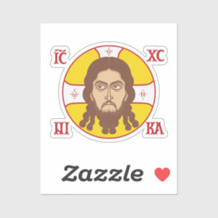 Face Of jesus Christ Orthodox Icon Sticker