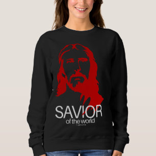 Face of Jesus Savior of the World  Christian Bible Sweatshirt