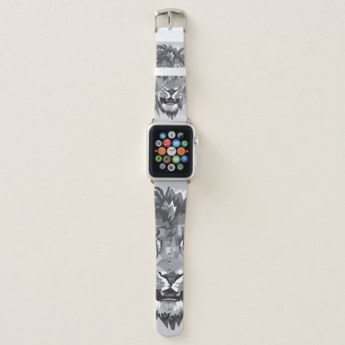 Face of lion male with blue eyes Hand drawn illus Apple Watch Band