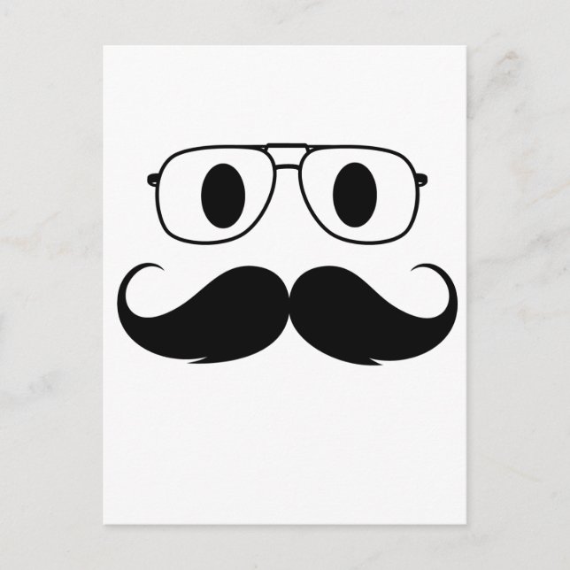face of mustache postcard (Front)