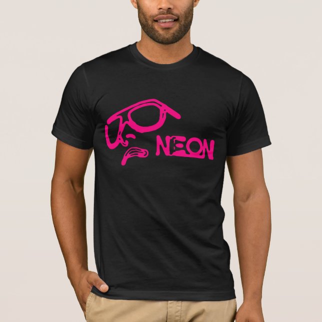 Face of Neon - RetroMe - T-Shirt (Pink) (Front)