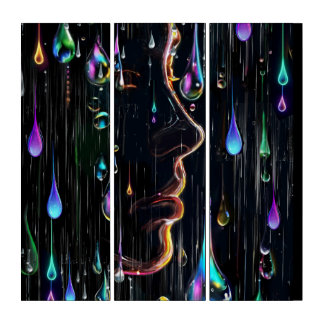 Face of Rain: Rainbow Melody Triptych