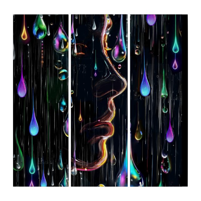 Face of Rain: Rainbow Melody Triptych (Front)