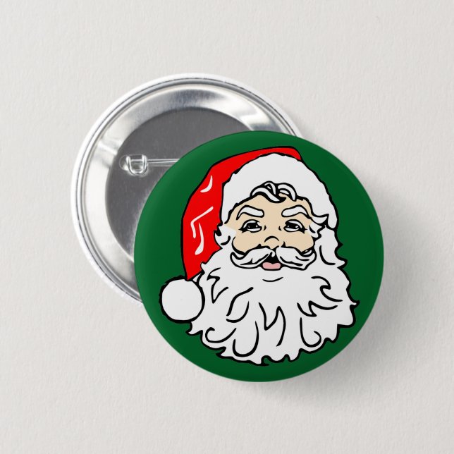 Face of Santa Claus Button (Front & Back)