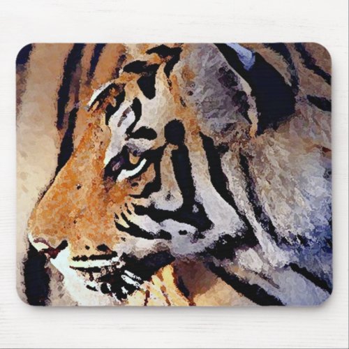 Face of Tiger Mouse Pad