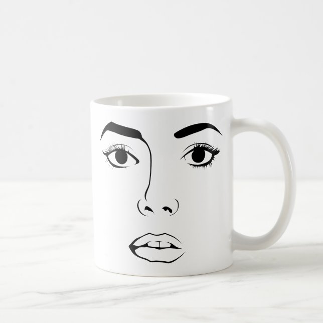 Face of Woman Coffee Mug (Right)