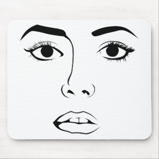 Face of Woman Mouse Pad