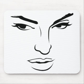 Face of Woman Mouse Pad