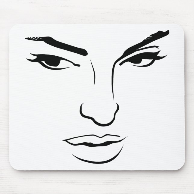 Face of Woman Mouse Pad (Front)
