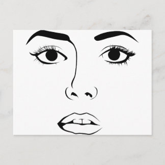 Face of Woman Postcard