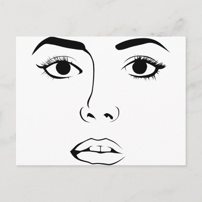 Face of Woman Postcard (Front)