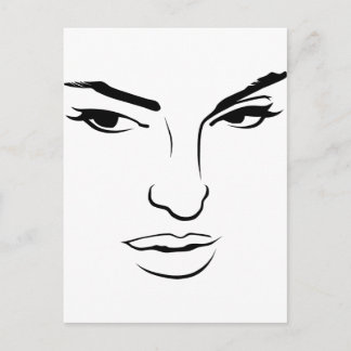 Face of Woman Postcard