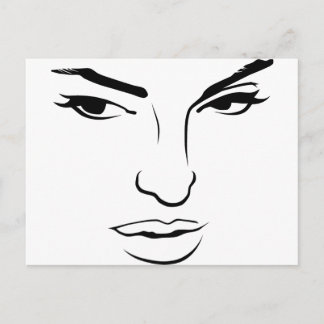 Face of Woman Postcard