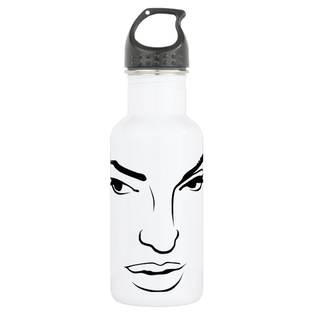 Face of Woman Water Bottle (Front)