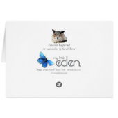 Face on portrait of an eagle owl everyday card (Back Horizontal)