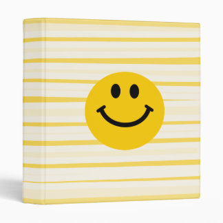 Face on sunny yellow stripes binder