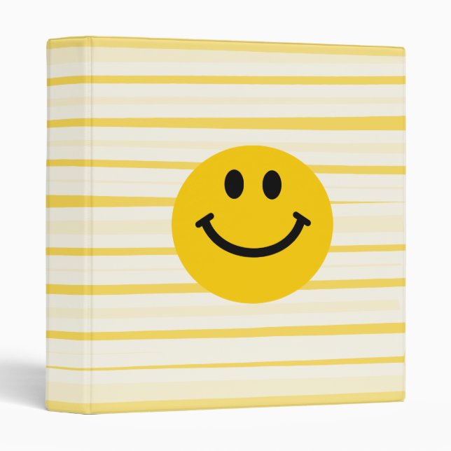 Face on sunny yellow stripes binder (Front/Spine)