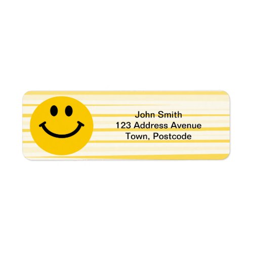 Face on sunny yellow stripes label