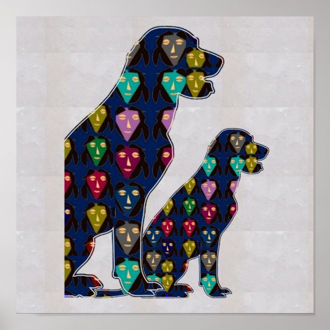 FACE painted LABRADOR dog pet  NavinJOSHI NVN109 Poster (Front)