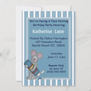 Face Painting Birthday Invitation