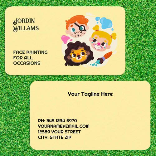 Face Painting Business Card