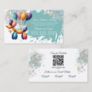 Face Painting Facepainter Balloon Twister Business Card