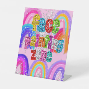 Face Painting Party Pedestal Sign