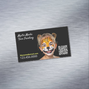 Face Painting QR Business Card Magnet