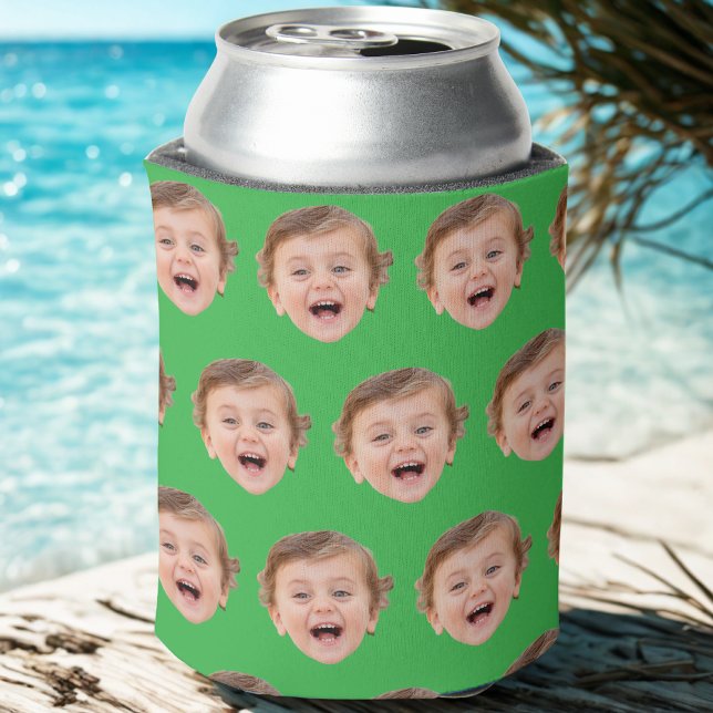 Face Photo Can Cooler, Birthday Party Photo Custom Can Cooler (Creator Uploaded)